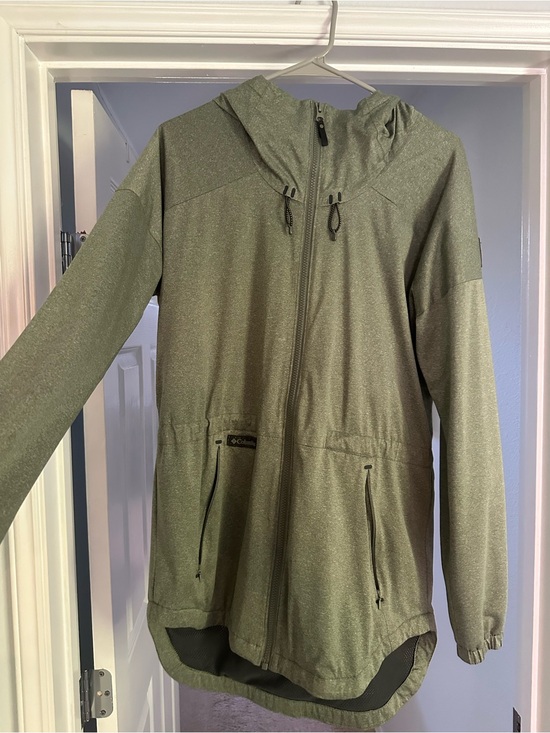 Columbia Jackets & Blazers - Heathered Olive Green Hooded Zip Jacket - Columbia